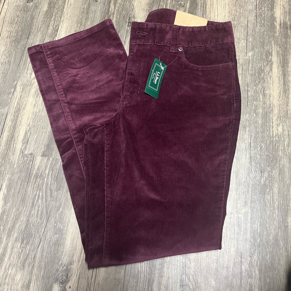 L.L. Bean Casco Corduroy Straight Leg Fig Pants Women’s 6P
